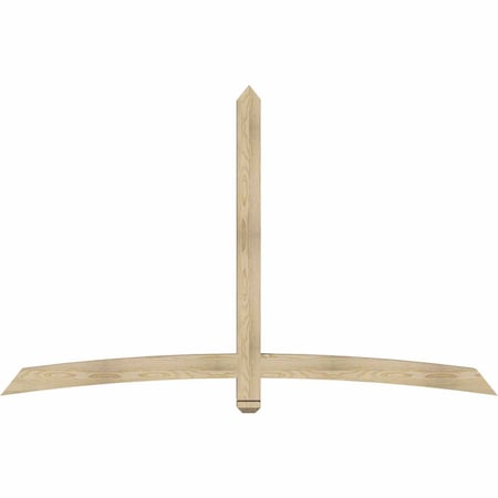 Ekena Millwork Bellingham Rough Sawn Timber Gable Bracket, Douglas Fir, 84"W x 53"H x 4"D x 4"F, 15/12 Pitch GBW084X53X0404BEL00RDF